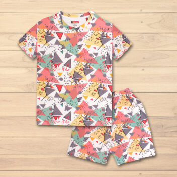 Boys & Girls Casual T-shirt Shorts  (Pink)