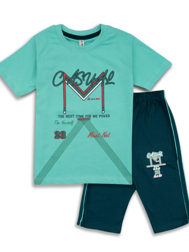 Kids T-Shirt (Turquoise & Airforce)