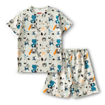 Boys & Girls Casual T-shirt Shorts (Grey)