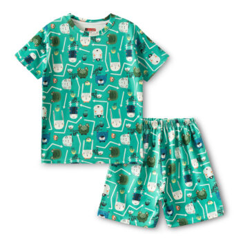 Boys & Girls Casual T-shirt Shorts (Turquoise)