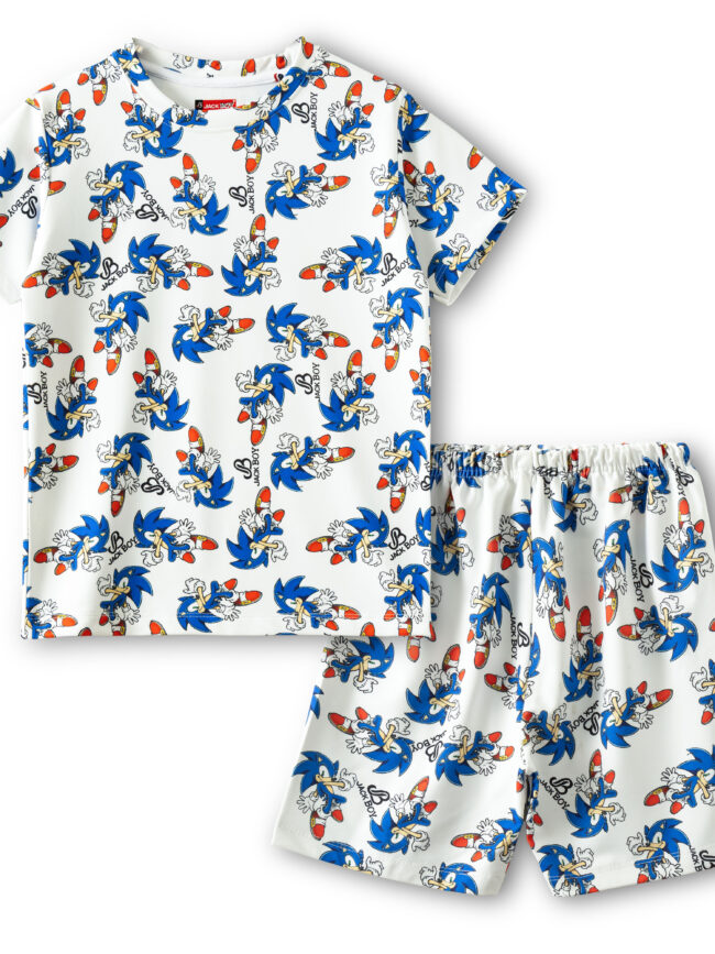 Boys & Girls Casual T-shirt Shorts (White)