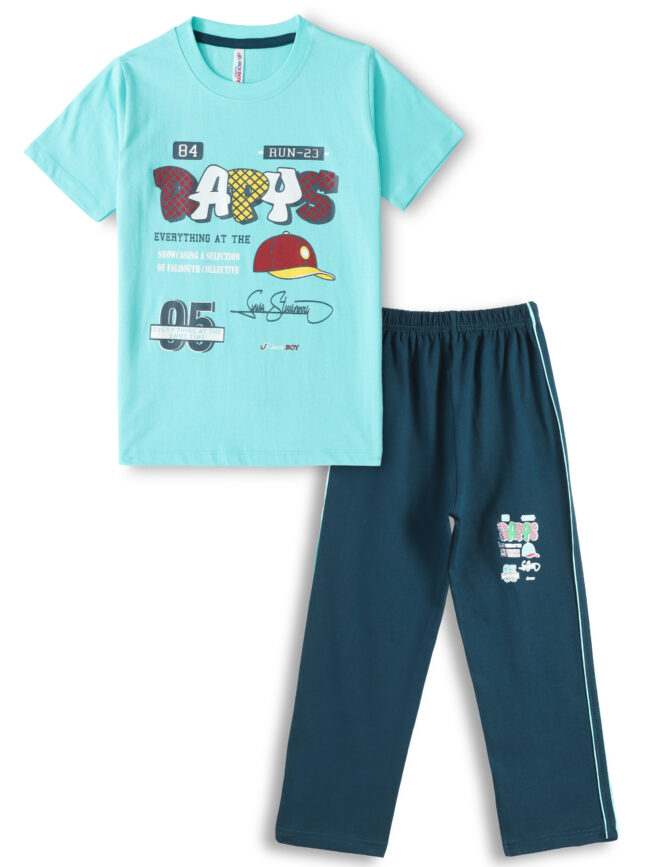 Kids T-Shirt (Turquoise+Airforce)