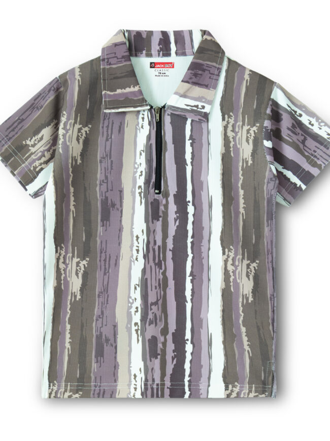 Kids T-Shirt (Violet Stripe)