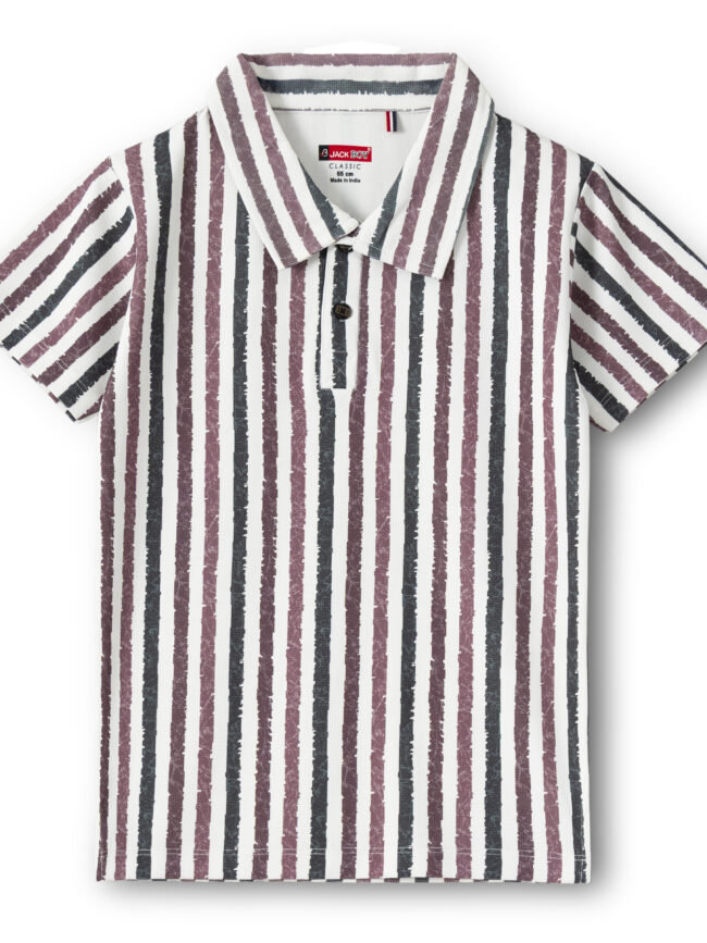 Kids T-Shirt #905(Maroon Stripes)